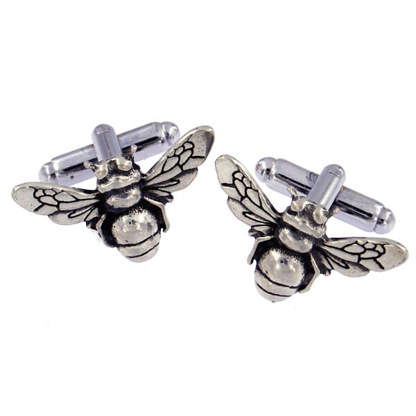 Pewter Bee Cuff Links