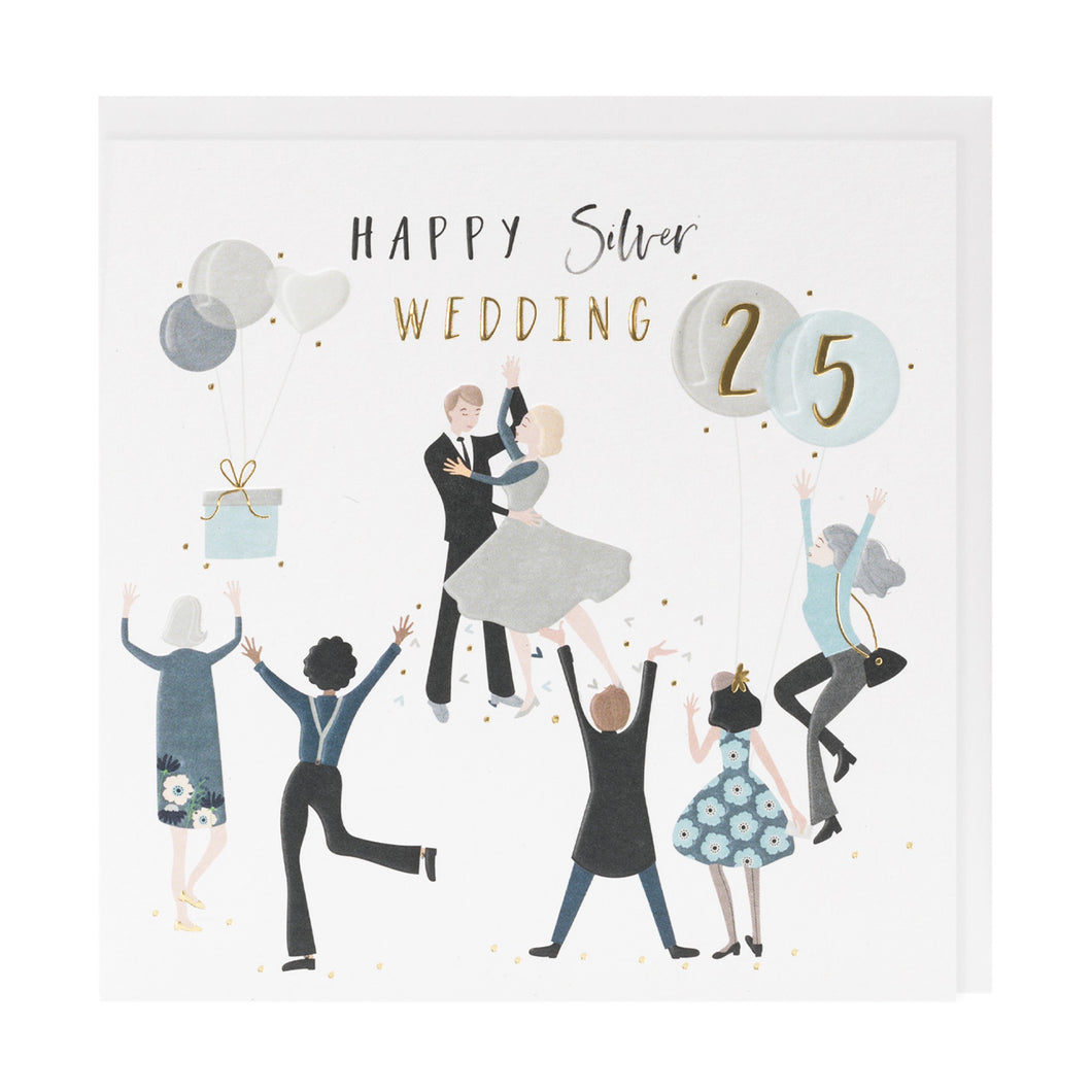 25th Silver Wedding Anniversary Card