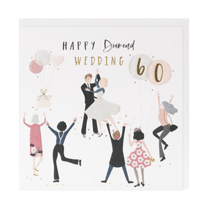 60th Diamond Wedding Anniversary Card