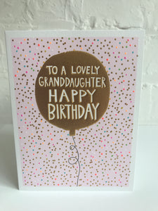 Granddaughter Birthday Card