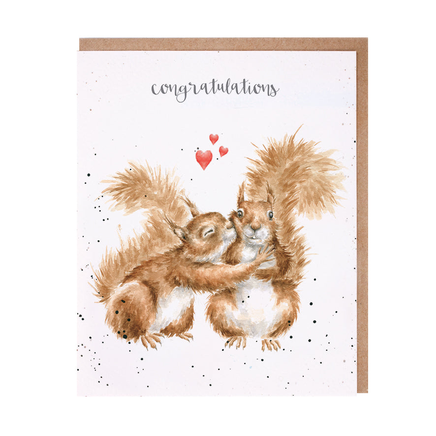 Red Squirrel Congratulations Card by Wrendale Designs