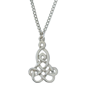 Pewter Mother & Child Knot Pendant Necklace