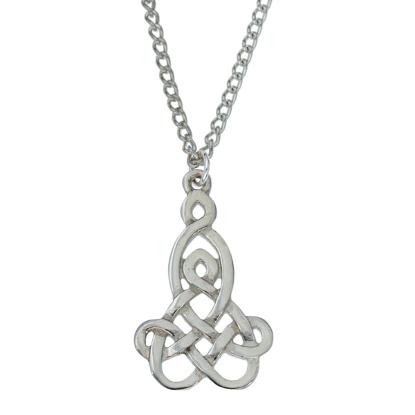 Pewter Mother & Child Knot Pendant Necklace