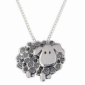 Pewter Sheep Pendant Necklace