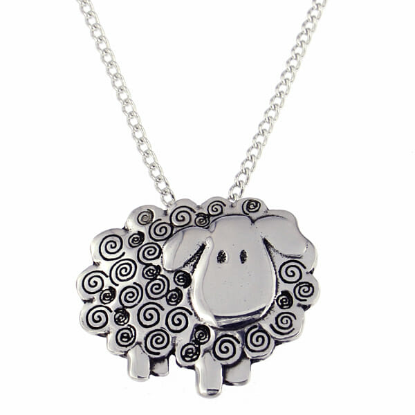 Pewter Sheep Pendant Necklace