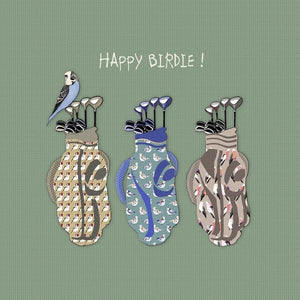 Golf Happy Birdie Birthday Card