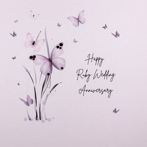 40th Ruby Wedding Anniversary Card