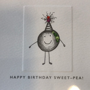 Happy Birthday Sweet -Pea  Card