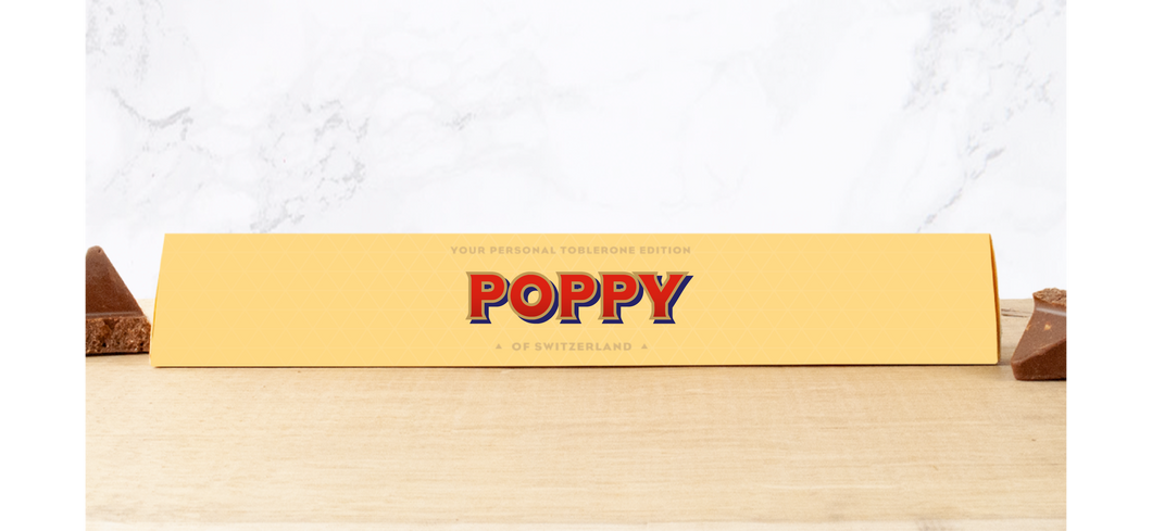 Poppy Personalised Toblerone