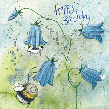 Bee & Harebell Birthday Card