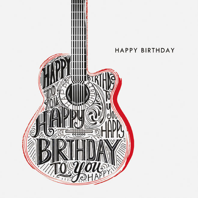 Birthday Guitar Card