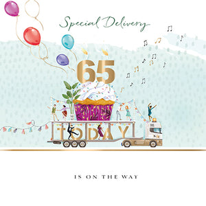 65th Special Delivery Birthday Card