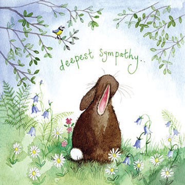 Rabbit Sympathy Card