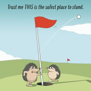 Hedgehog Golf Blank Card