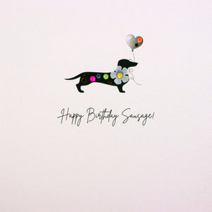 Sausage Dog Birthday Card