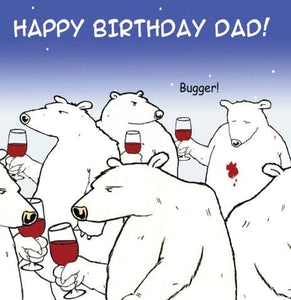 Dad Polar Bear Birthday Card