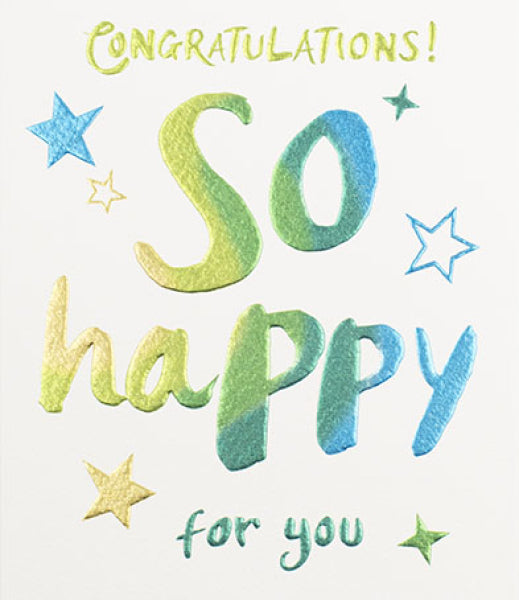 Congratulations So Happy For You Card