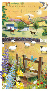 Special Friend Countryside, Sheep & Horses, Birthday Card