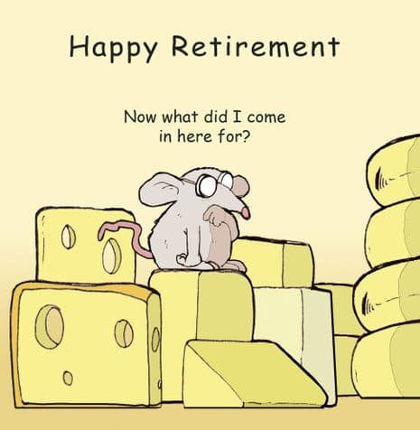 Cheese Happy Retirement Card