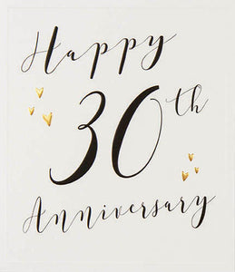 30th Pearl Wedding Anniversary Card