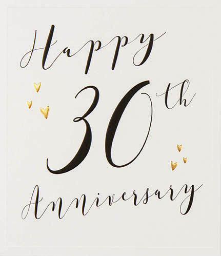 30th Pearl Wedding Anniversary Card