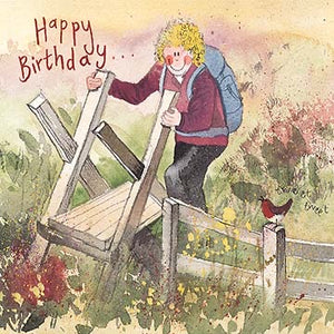 Walking Hiking Rambler Birthday Card