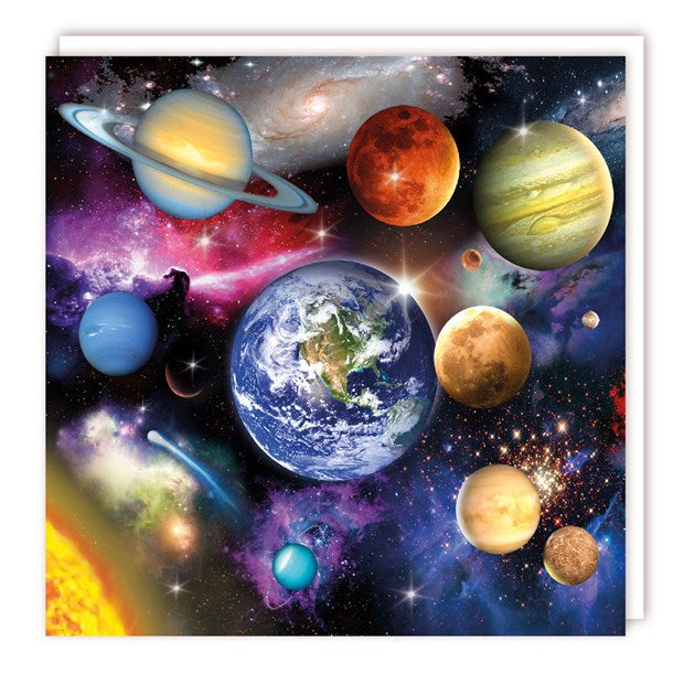 Planets Solar System Card