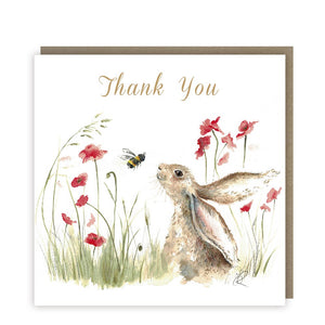 Bee and The Hare Thank You Card