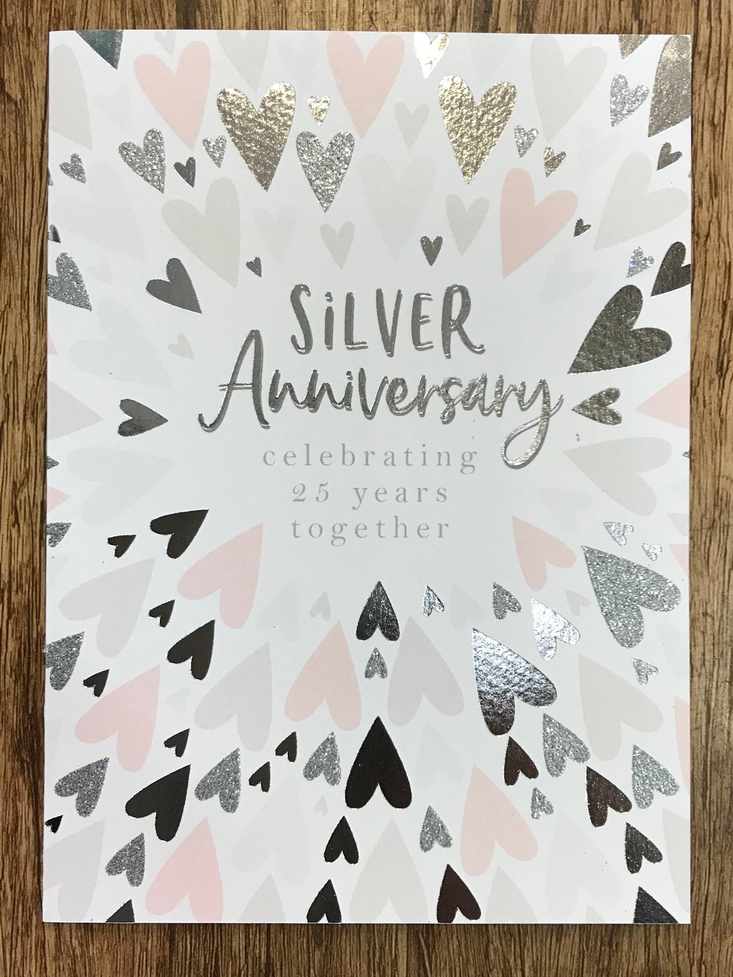 25th Silver Wedding Anniversary Card