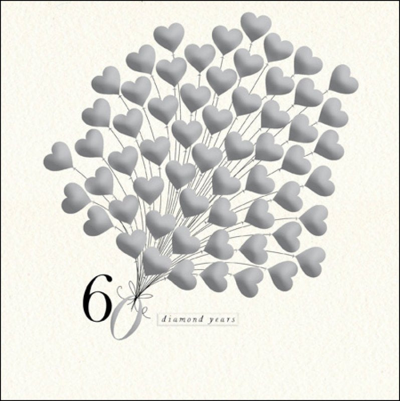 60th Diamond Wedding Anniversary Card