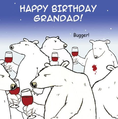 Grandad Polar Bear Birthday Card