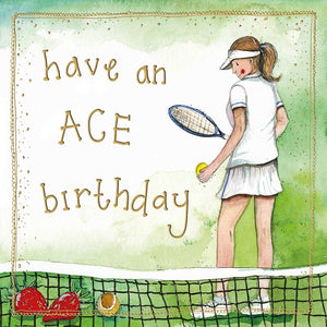 Have An Ace Birthday Tennis Birthday Card by Alex Clark