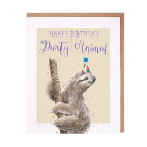 Sloth Birthday Card by Wrendale Designs