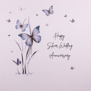 25th Silver Wedding Anniversary Card