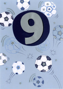 9th Football Birthday Card