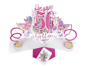 3D Pop Up 50th Birthday Card