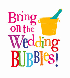 Bubbles Wedding Card