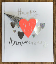 Load image into Gallery viewer, 25th Silver Wedding Anniversary Card
