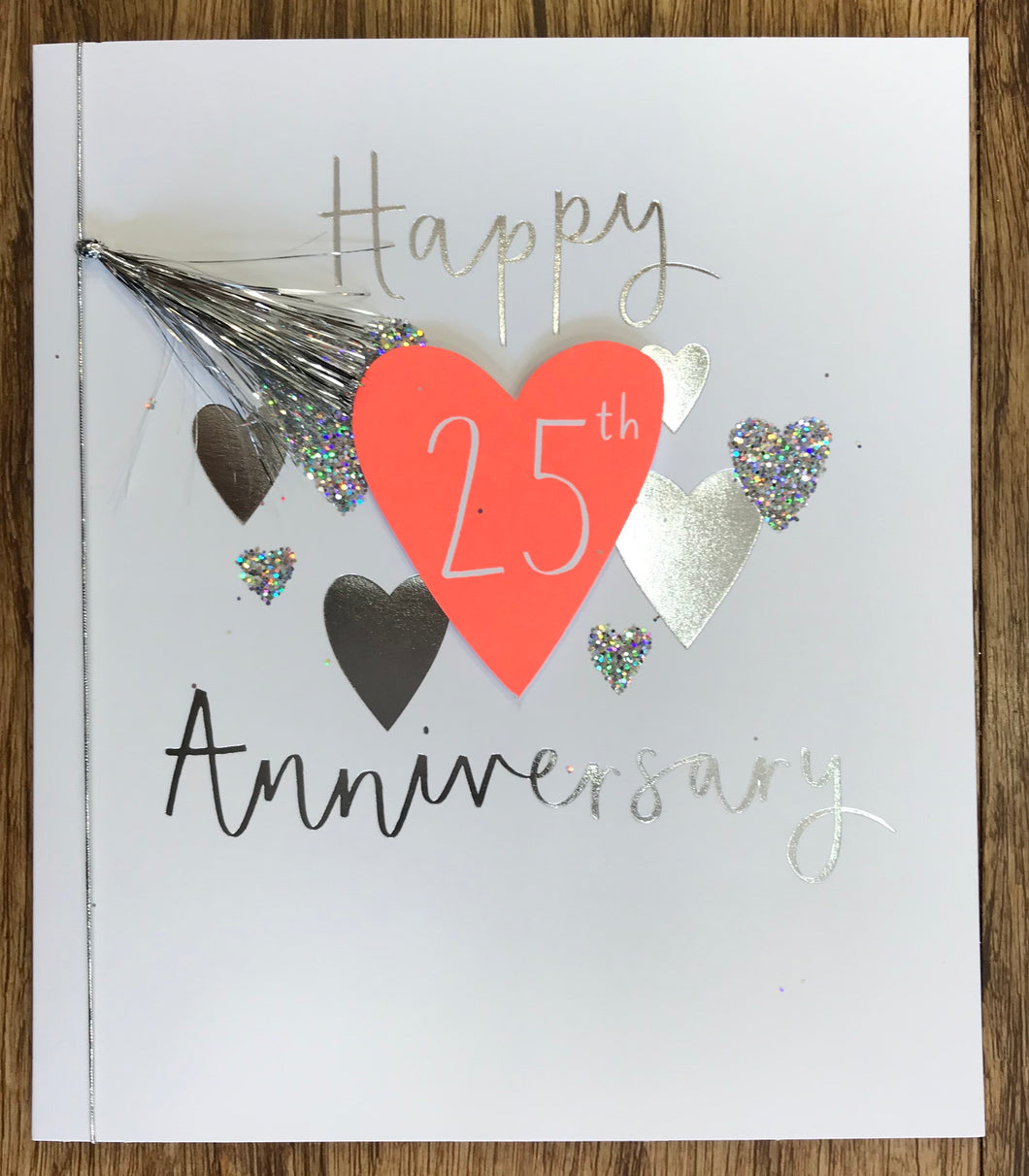 25th Silver Wedding Anniversary Card