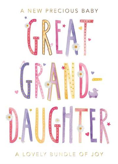 Baby Great Granddaughter Card