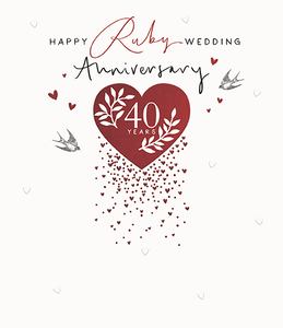 Ruby Wedding Anniversary Card