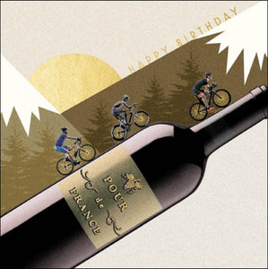 Tour Pour de France Cycling Birthday Card