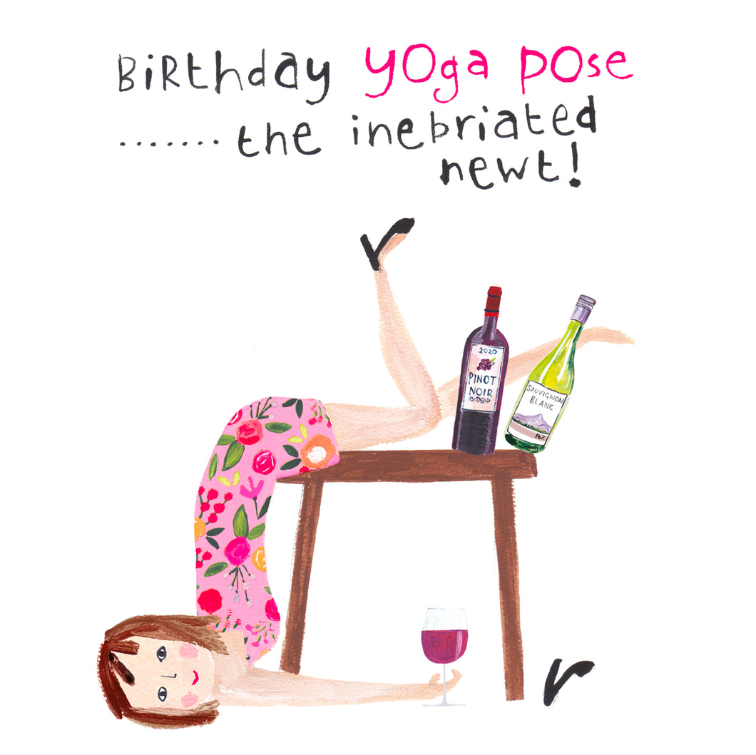 Yoga Birthday Card