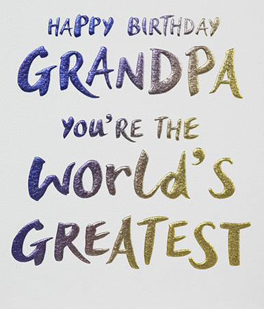 Worlds Greatest Grandpa Birthday Card