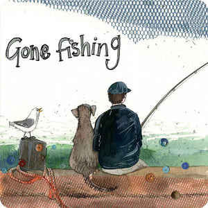 Gone Fishing Coaster by Alex Clark