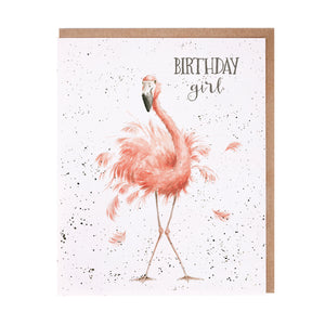 Flamingo Birthday Card by Wrendale Designs