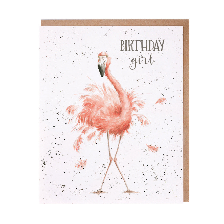 Flamingo Birthday Card by Wrendale Designs