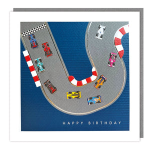 Racing Cars Birthday Card