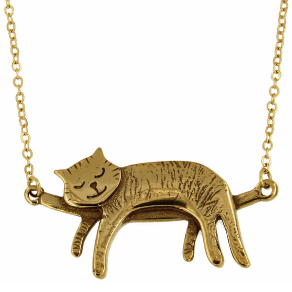 Bronze Cat Pendant