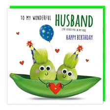 Pea In My Pod Husband Birthday Card